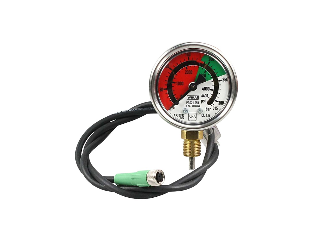  Manometr stykowy NC z wtykiem QRV 200 bar i 300 bar